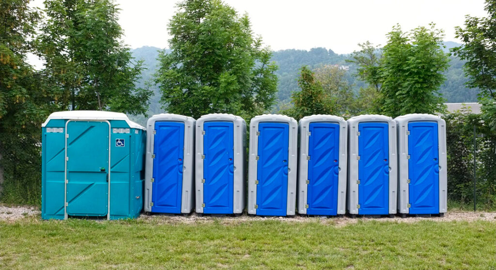 portable toilet for events